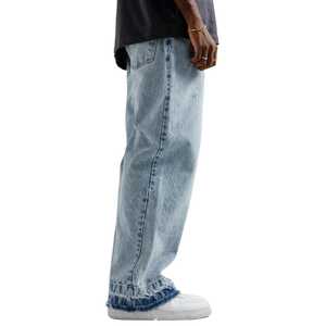 กางเกงยีนส์ทรงหลวมสำหรับผู้ชาย, กางเกงยีนส์ทรงหลวมใส่สบาย - Product Image 3