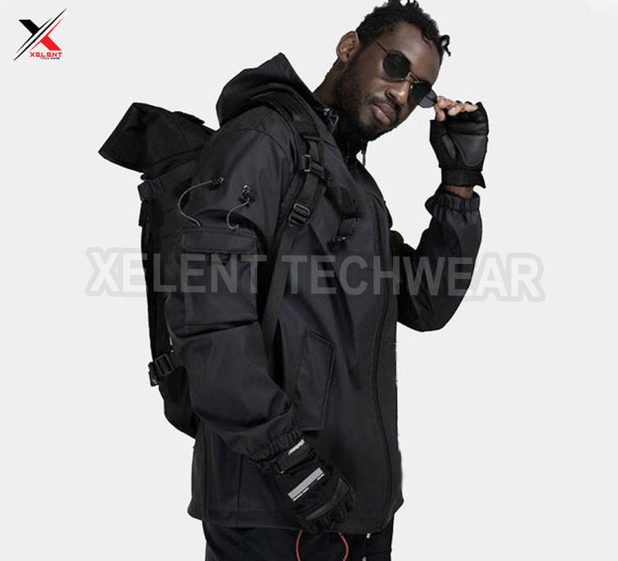 New Custom Wholesale Black Techwear Jacket Streetwear Japanese