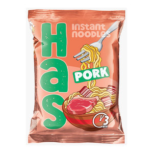 บะหมี่หมูสำเร็จรูป HAS 70 กรัม แป้งสาลีทอด ปรุงเร็ว 3 นาที - Product Image 1