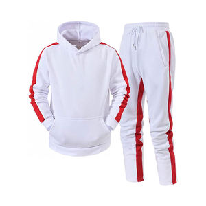 Survêtement de sport deux pièces personnalisé de haute qualité pour homme, coupe ajustée, pull-over, hiver, coton, grande taille, écologique - Product Image 1