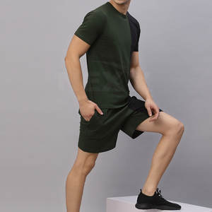 Vente flash - T-shirt et short pour homme de qualité supérieure, 100% coton, séchage rapide, respirant, léger, pour usage extérieur, pour adultes - Product Image 5