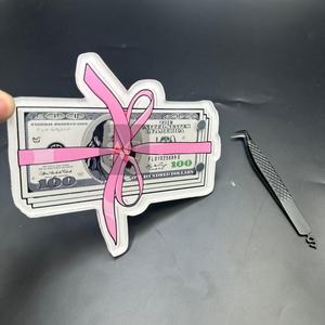 Herramienta de extensión de pestañas con imán de dólar personalizable, azulejo de pestañas acrílico sostenible, círculo, flor, mariposa, Cuadrado para uso en belleza - Product Image 3