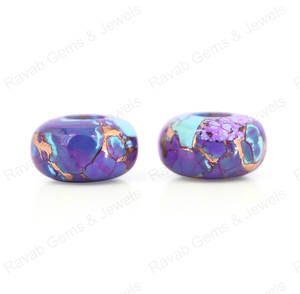 14X8mm พลอยสีม่วงโมโฮสเทอร์คอยส์ขนาดใหญ่5มม. สำหรับทำเครื่องประดับแฟชั่น - Product Image 3