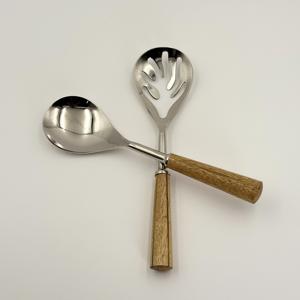 ชุดช้อนสลัด 2 ชิ้น ผิวขัดเงา สแตนเลส พร้อมกล่องคุณภาพสูง สำหรับใช้ในบ้านและร้านอาหาร - Product Image 6