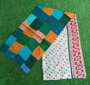 Fine Stich <b>Silk</b> Neck <b>Scarf</b> Recycle Vintage <b>Silk</b> Kantha Patch Ladies Stole Vintage Kantha Muffler Assorted Color bangoli <b>Scarves</b> - Product Image 4