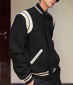 Nuevo y elegante fabricante de chaqueta con letras de diseño Penal 3D, chaqueta de invierno OEM transpirable, chaqueta universitaria al por mayor para hombres - Product Image 6