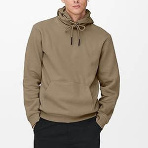 Pull à capuche personnalisé en coton noir sweat à capuche uni avec poches kangourou automne sweat à capuche lourd pour hommes - Product Image 5
