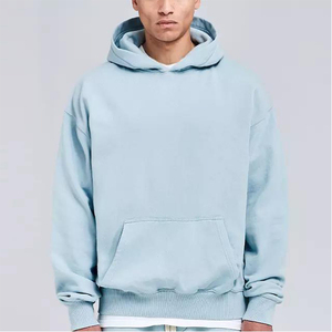 Sweats à capuche personnalisés pour hommes 100% coton lourd luxe qualité bouffée impression surdimensionné Streetwear pulls à capuche pour hommes - Product Image 2