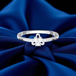 E-F กะรัต/VVS-VS เพชรโมอิสซาไนต์ทรงกลมตัดเพชรชุดแหวนที่ได้แรงบันดาลใจจากดอกไม้สไตล์มินิมอลทำจากเงินสำหรับผู้หญิง - Product Image 3