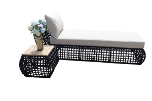 Tumbona de ratán polivinílico de diseño moderno para dormitorio, piscina, Villa, playa, aplicación - Product Image 3