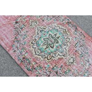 Vintage 3.7 X 7.6ft tapis turc classique rose vert Patchwork laine tapis pour salon décorations 4m largeur Latex support 9x12 - Product Image 5