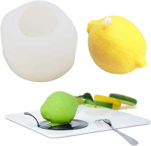 Molde de jabón de silicona de limón 3D para <span class=keywords><strong>hacer</strong></span> jabón <span class=keywords><strong>casero</strong></span> Lima silicona Chocolate Mousse pastel pastelería hornear - Product Image 3