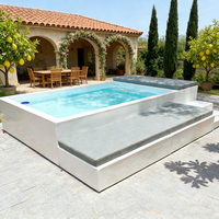 Piscine hors sol sur mesure avec couverture, prix usine, pour cour extérieure, enfants et adultes, montage facile.