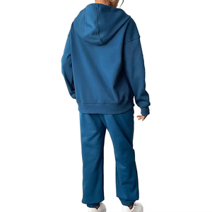 ชุดวอร์มสำหรับผู้หญิงโอเวอร์ไซส์แบบรูดซิปสำหรับใส่วิ่งเสื้อกันหนาวระบายอากาศลำลองไซส์ใหญ่พิเศษสำหรับฤดูหนาว - Product Image 2