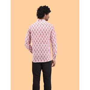 Chemise décontractée en coton imprimé pour homme, manches longues, coupe ajustée, tailles XL à 6XL, tissu popeline respirant, offre ODM - Product Image 3