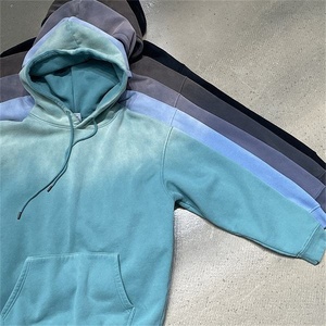 Sudaderas con capucha de forro polar de invierno extragrandes, personalizadas, con efecto desgastado y lavado ácido, de 500 g/m², de algodón/poliéster, talla grande, de peso pesado, estilo pullover, con efecto desgastado - Product Image 2