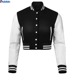 Veste universitaire d'hiver pour femme BOBBIN INDUSTRIES, en toile et cuir, réversible, matelassée, respirante, écologique - Product Image 4