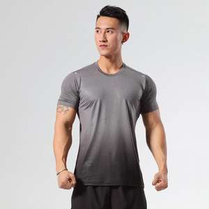 Camisetas Deportivas Casuales de Manga Corta para Hombre, de Seda/Algodón, con Logotipo Personalizado, Elásticas, de Secado Rápido y Transpirables - Product Image 4