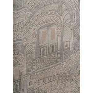 Tapis Khidki beige marron noué à la main en laine et soie de bambou - LRB-13018, épaisseur 10 mm, rectangulaire, nouveauté pour la maison, le couloir, la chambre à coucher, les adolescents - Product Image 3