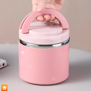 Stainless Steel Lunch Box/Food <b>Container</b>/<b>Soup</b> <b>Container</b>, 630ml, Assorted Colors - Product Image 2