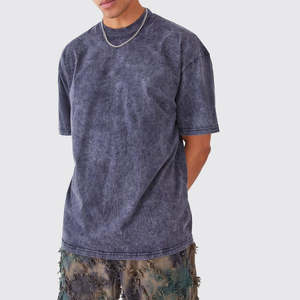 T-shirt surdimensionné pour homme en coton lourd respirant à séchage rapide écologique avec logo personnalisé vintage imprimé à l'écran sérigraphié - Product Image 4