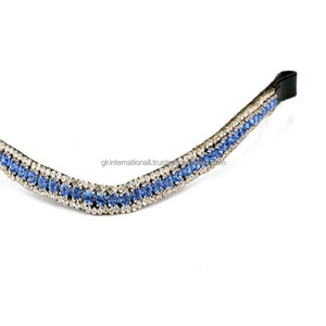 Bande de sourcils de cheval en cuir de luxe à 3 rangées, bride de cheval en cuir de haute qualité, prix de fabrication - Product Image 6