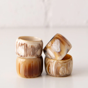 Servilletero de lujo Cuerno de búfalo Servilletero Anillo de servilleta de cuerno pulido brillante Redondo para ocasiones de fiesta - Product Image 5