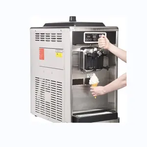 Máquina de helado portátil de servicio suave de mesa, máquina de helado de 220V, pequeña mini máquina de helado suave para el hogar, fabricante de precio a domicilio
