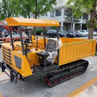Transporteur sur chenilles diesel avec benne basculante, dumper compact sur chenilles pour travaux sur terrains en pente étroite