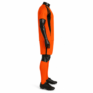 Uniforme de Fútbol Personalizado Color Naranja para Hombre, Conjunto de Camiseta de Fútbol de Secado Rápido, Transpirable, de Poliéster Sublimado, para Entrenamiento - Product Image 3