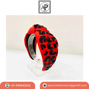 Diademas Indias Hechas a Mano con Estilo Anudado, Cuentas de Semillas Personalizadas, Hermosos Accesorios para el Cabello con Cuentas de Cristal y Pedrería - Product Image 2