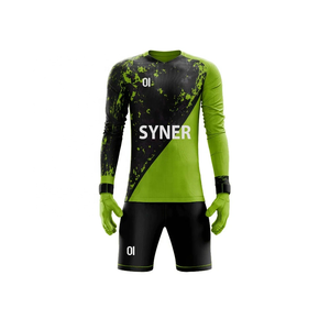 Tenue de gardien de but personnalisée avec sublimation, maillot de football à manches longues 100% polyester, séchage rapide et respirant - Product Image 1