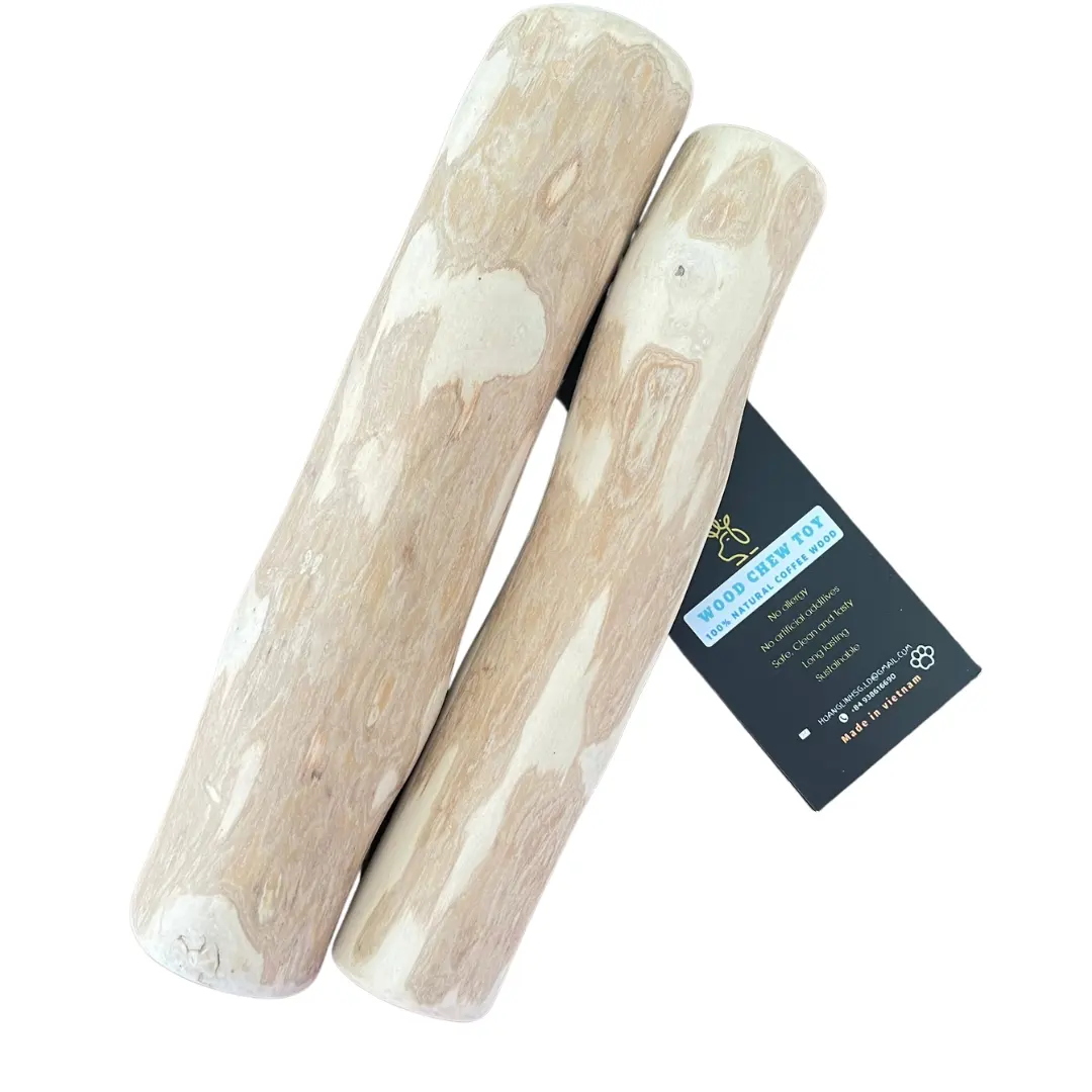 Nuovo arrivo coffee wood chew stick dog toy training chewers per cani pet supplies in Vietnam HOANG LINH SG Kimy + 84938616690