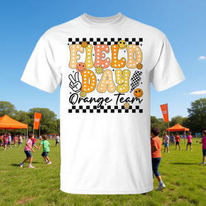 Camiseta del equipo Field Day Orange para competición de juegos en eventos escolares - Product Image 3