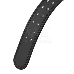 Ceinture de musculation en cuir de vachette robuste, antidérapante, écologique, avec boucle à ardillon, personnalisée pour hommes, protection professionnelle - Noir, coffret cadeau - Product Image 6