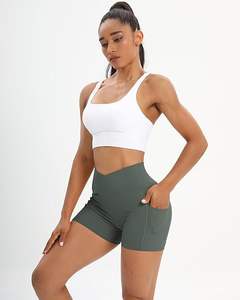 Haute tendance Yoga femmes courtes taille croisée Active Gym 100% Polyester extensible Yoga avec une qualité élevée et supérieure - Product Image 3