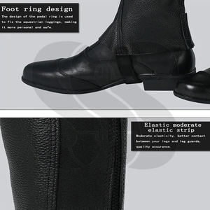 Medias Polainas de Cuero Impermeables y Flexibles para Montar a Caballo - Cómodas, Ligeras, Duraderas, Transpirables, de Alta Calidad, al por Mayor para Hombre - Product Image 6