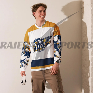 Premium Quality Factory Wholesale Custom Breathable 100% Polyester Moisture-Wicking Ice Hockey Uniforms Set Customized Design - Product Image 3