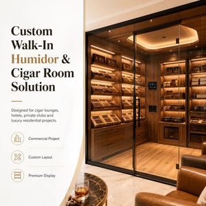 Humidor en bois <span class=keywords><strong>de</strong></span> cèdre, design mobilier <span class=keywords><strong>de</strong></span> bar, type boîte à cigares, pour salon, avec humidificateurs - Product Image 6