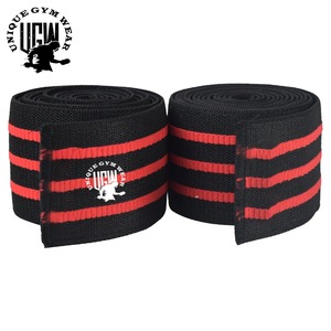 Rodilleras de levantamiento de pesas para hombre, envolturas de compresión ajustables para levantamiento de pesas, OEM - Product Image 3