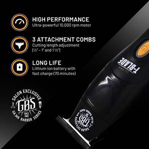 Tondeuse Absolute Ultra T-Blade filaire/sans fil pour définir les contours, lame en acier inoxydable avec revêtement DLC, moteur 10000 tr/min, batterie au lithium, 3 peignes - Product Image 5