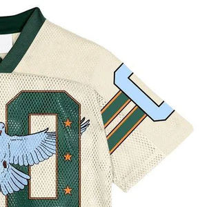 Maillot Vintage 100% polyester Sublimation et Logo Brodé Imprimé Logo Équipe Personnalisé Vintage 100% polyester - Product Image 3