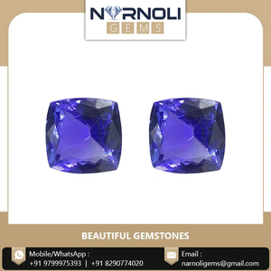 Pierre précieuse Tanzanite bleue non traitée de 4,1 carats, taille coussin, 100 % naturelle, provenant de Narnoli Gems, idéale pour les projets de fabrication de bijoux fins. - Product Image 2