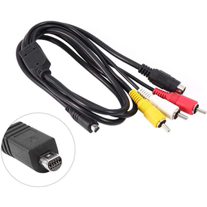 Câble audio-vidéo 10 broches mâle vers RCA s-vidéo VMC-15FS cordon de sortie TV AV pour caméscope <span class=keywords><strong>Sony</strong></span> Handycam - Product Image 4