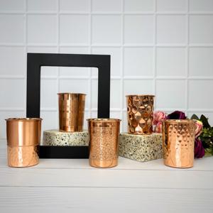 Premium Prisma Designs PCG 008 Pure <b>Copper</b> Handmade Wedding Water Tumbler Dishwasher Safe Modern Design for Healing Wellness - Product Image 5