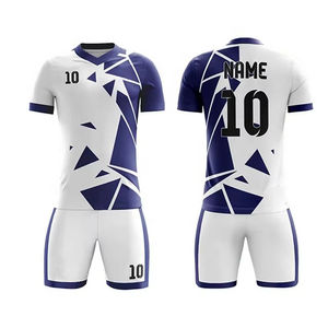 Uniforme de Fútbol Barato al por Mayor, Impresión Digital, 100% Poliéster, Conjunto Completo Personalizado, Secado Rápido, Transpirable, Nombre del Equipo Personalizado, Unisex - Product Image 2