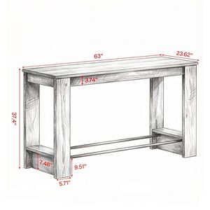Sintered Stone & Marble Rectangle Dining <b>Table</b> Solid & Sturdy Solid Wood Design Brand New - Product Image 4