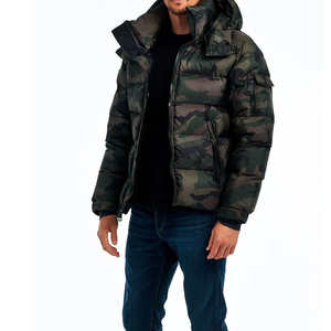 Mens Vintage Pattern Regular Length <b>Heavy</b> <b>Duty</b> Puffer Jacket Thick Quilted Windproof Outdoor Winter Cold Resistant Thermal - Product Image 3