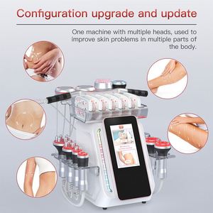 เครื่องมืออิเล็กโทรเทอราปีอเนกประสงค์ 13-in-1 80KHz สำหรับสลายไขมัน กระชับสัดส่วน พร้อมระบบทำความร้อนด้วยแสงสีแดงพลังงานต่ำ - Product Image 6