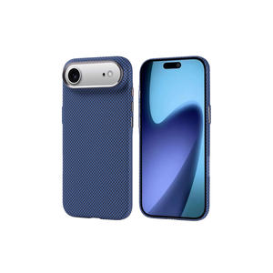 Funda Protectora Netzy Azul Marino con Aspecto de Fibra de Carbono para iPhone 17 Air, Compatible con MagSafe, SAFA Nekst, Recubrimiento Protector de PC con Electrochapado - Product Image 1